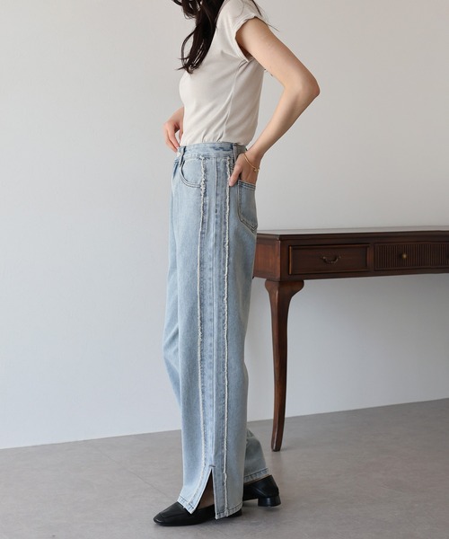 サイドフリンジデニム（デニムパンツ）｜BLUEEAST（ブルーイースト）
