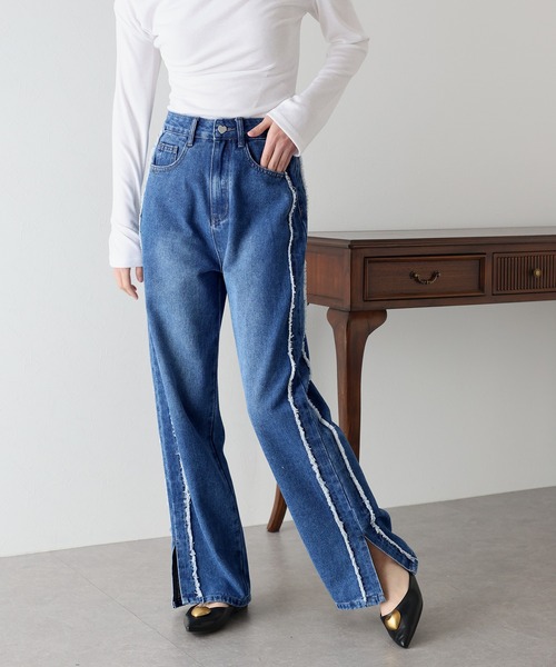 サイドフリンジデニム（デニムパンツ）｜BLUEEAST（ブルーイースト）