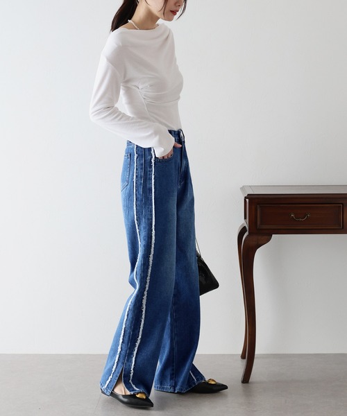 サイドフリンジデニム（デニムパンツ）｜BLUEEAST（ブルーイースト）