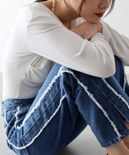サイドフリンジデニム（デニムパンツ）｜BLUEEAST（ブルーイースト）