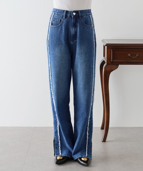 サイドフリンジデニム（デニムパンツ）｜BLUEEAST（ブルーイースト）