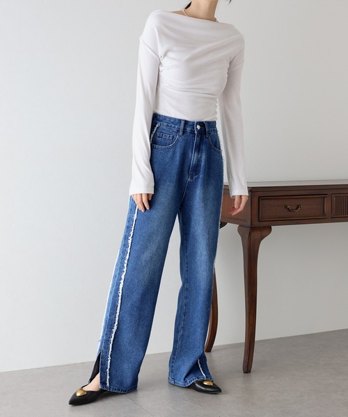 サイドフリンジデニム（デニムパンツ）｜BLUEEAST（ブルーイースト）