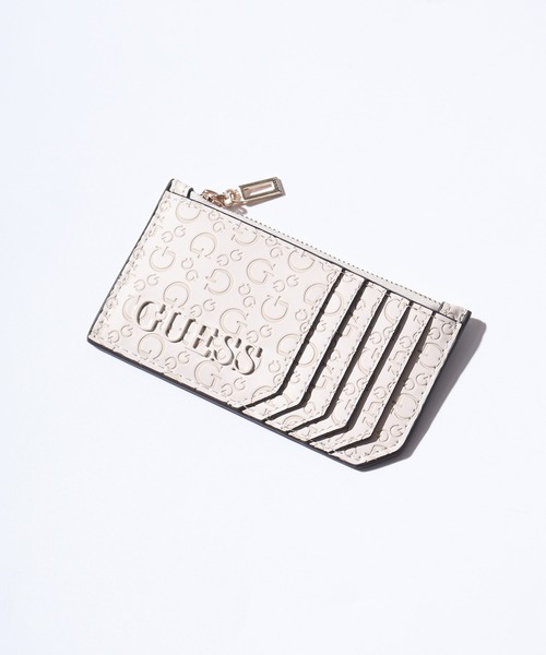 Guess（ゲス）の「GUESS BOWIE SLG CREDIT CARD CASE カードケース（カードケース・レディース・ストーン/ブラック/ライトピンク・ONE SIZE）」の2枚目の写真