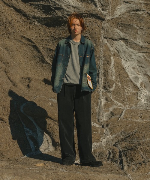 WETTEMPT（ウィテンプト）の「【DICKIES別注】VINTAGE LIKE DENIM COVER ALL / ヴィンテージライクデニムカバーオール（デニムジャケット・メンズ・ブラック/ブルー/インディゴブルー・SMALL/MEDIUM/LARGE）」の10枚目の写真