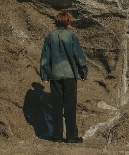 WETTEMPT（ウィテンプト）の「【DICKIES別注】VINTAGE LIKE DENIM COVER ALL / ヴィンテージライクデニムカバーオール（デニムジャケット・メンズ・ブラック/ブルー/インディゴブルー・SMALL/MEDIUM/LARGE）」の14枚目の写真