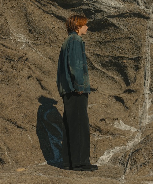 WETTEMPT（ウィテンプト）の「【DICKIES別注】VINTAGE LIKE DENIM COVER ALL / ヴィンテージライクデニムカバーオール（デニムジャケット・メンズ・ブラック/ブルー/インディゴブルー・SMALL/MEDIUM/LARGE）」の15枚目の写真