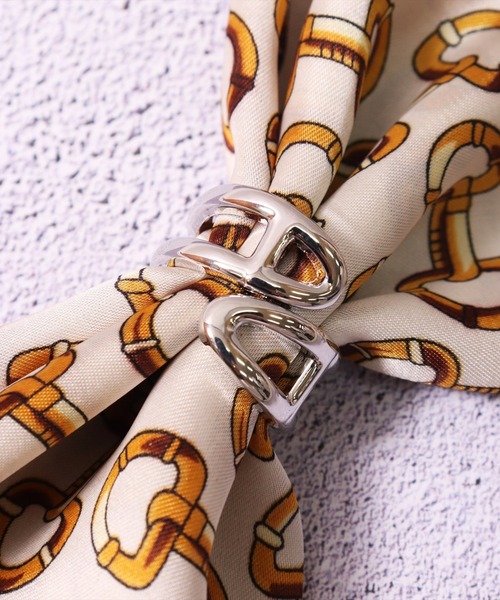 BAYBLO（ベイブロ）の「(BL)スカーフリング（バンダナ/スカーフ・レディース・ゴールド系5/ゴールド系4/シルバー系2/シルバー系1/ゴールド系2/ゴールド系1/シルバー系7/シルバー系6/シルバー系5/シルバー系4/ゴールド系7/ゴールド系6/シルバー系3/ゴールド系3・ONE SIZE）」の5枚目の写真