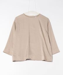 Liyoca | サテンクルーネックブラウス(シャツ/ブラウス)