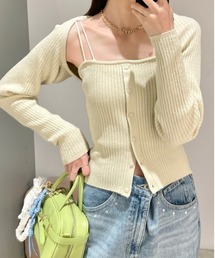 LILY BROWN（リリーブラウン）の「マルチＷＡＹビスチェボレロセット（ニット/セーター）」