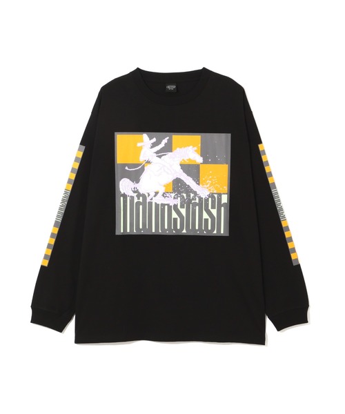 MANASTASH（マナスタッシュ）の「MANASTASH/マナスタッシュ/CiTee L/S TEE RIDER/シティロンT ライダー（Tシャツ/カットソー・メンズ・レモンイエロー/ホワイト/ブラック・XL/L/M/S）」の2枚目の写真