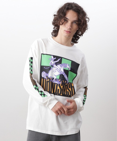 MANASTASH（マナスタッシュ）の「MANASTASH/マナスタッシュ/CiTee L/S TEE RIDER/シティロンT ライダー（Tシャツ/カットソー・メンズ・レモンイエロー/ホワイト/ブラック・XL/L/M/S）」の13枚目の写真