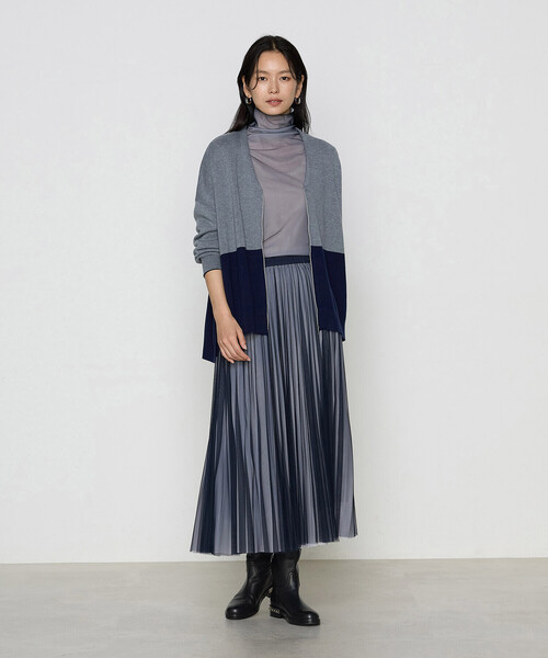 COMME CA（コムサ）の「ウール混ポリエステル カーディガン（カーディガン/ボレロ・レディース・グレー系その他/ブラック系その他・9号）」の3枚目の写真