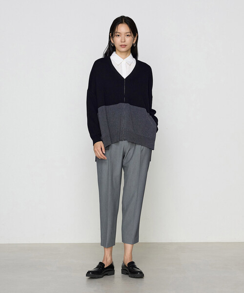 COMME CA（コムサ）の「ウール混ポリエステル カーディガン（カーディガン/ボレロ・レディース・グレー系その他/ブラック系その他・9号）」の4枚目の写真