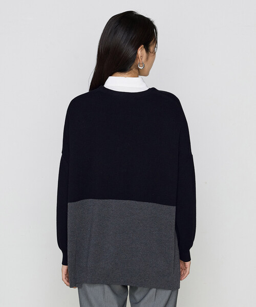 COMME CA（コムサ）の「ウール混ポリエステル カーディガン（カーディガン/ボレロ・レディース・グレー系その他/ブラック系その他・9号）」の9枚目の写真