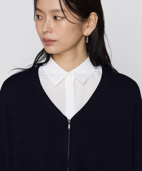 COMME CA（コムサ）の「ウール混ポリエステル カーディガン（カーディガン/ボレロ・レディース・グレー系その他/ブラック系その他・9号）」の10枚目の写真