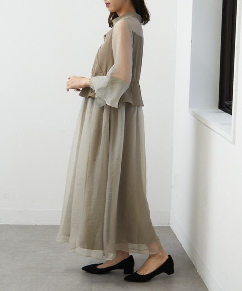 MAISON BREEZE（メゾンブリーズ）の「【MAISON BREEZE】デコルテシアーペプラムフリルワンピース 結婚式 二次会 成人式 謝恩会 パーティー フォーマル オケージョン セレモニー trc（ワンピース・レディース・ブラック/グレイッシュベージュ/チャコールグレー・FREE）」の22枚目の写真