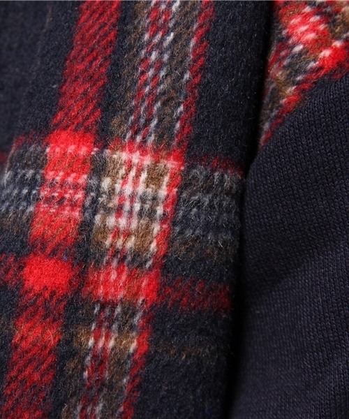 OUTLET（アウトレット）の「【CAPRICIEUX LE'MAGE】チェック切替クロップドPO（Tシャツ/カットソー・レディース・カーキ/ネイビー・FREE）」の9枚目の写真