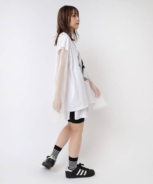 RNA(アールエヌエー)の「M2401 メッシュスリーブスタッズロンT(Tシャツ/カットソー・レディース・ピンク/ホワイト/ブラック・MEDIUM)」の15枚目の写真