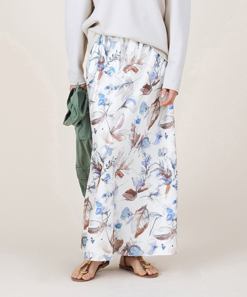 marmors（マルモア）の「【marmors】flower print flare skirt（スカート・レディース・オフホワイト/ブルー・36）」の12枚目の写真