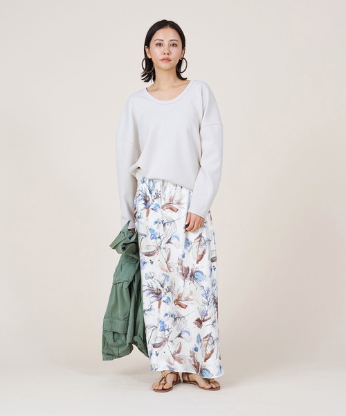 marmors（マルモア）の「【marmors】flower print flare skirt（スカート・レディース・オフホワイト/ブルー・36）」の13枚目の写真
