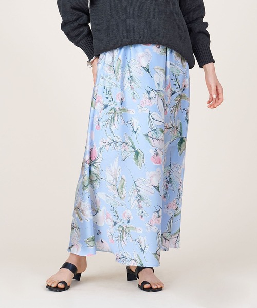 marmors（マルモア）の「【marmors】flower print flare skirt（スカート・レディース・オフホワイト/ブルー・36）」の6枚目の写真