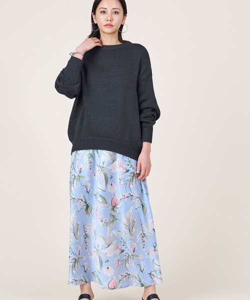 marmors（マルモア）の「【marmors】flower print flare skirt（スカート・レディース・オフホワイト/ブルー・36）」の7枚目の写真