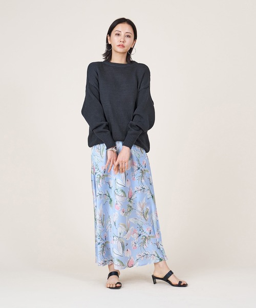marmors（マルモア）の「【marmors】flower print flare skirt（スカート・レディース・オフホワイト/ブルー・36）」の10枚目の写真