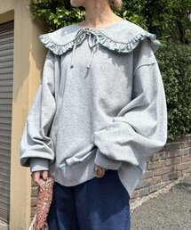 HELLO.SANFRANCISCO（ハローサンフランシスコ）の「【HELLO.SANFRANCISCO】ビックカラー襟付きスウェット（Tシャツ/カットソー）」