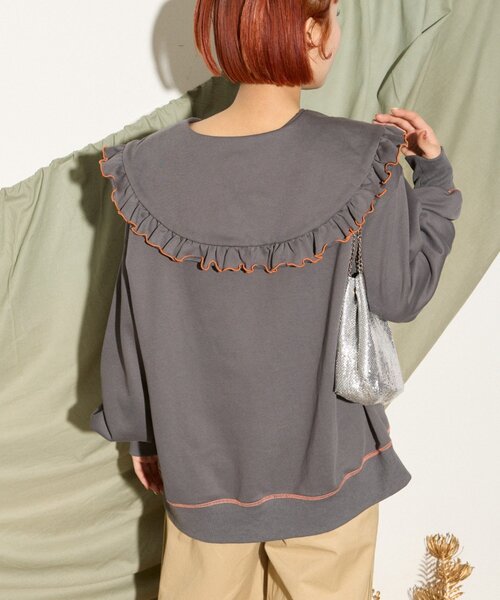 tシャツ 「HELLO.SANFRANCISCO/ハローサンフランシスコ」ビックカラー襟付スウェット レディース HELLO.SANFRANCISCO tシャツ 「HELLO.SANFRANCISCO」ビック