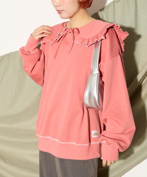 tシャツ 「HELLO.SANFRANCISCO/ハローサンフランシスコ」ビックカラー襟付スウェット レディース HELLO.SANFRANCISCO tシャツ 「HELLO.SANFRANCISCO」ビック