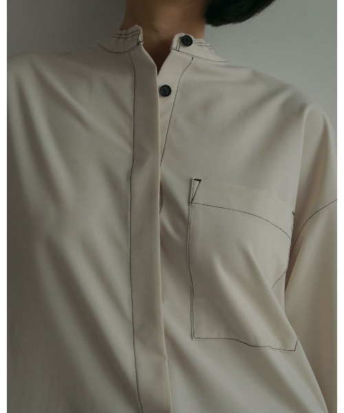 シャツ/ブラウス(半袖/袖なし) TODAYFUL - louren puffsleeve stand collar shirt LUENNA】Short Sleeve Regular Collar Shirt / 半袖レギュラー