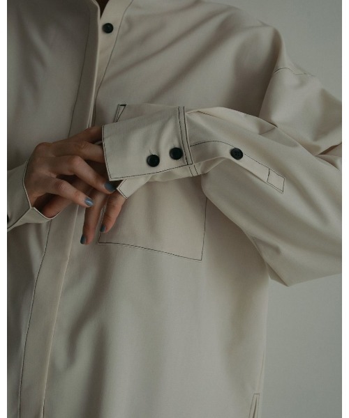 セール】Standcollar Cutoff Shirts（シャツ/ブラウス）｜anuke