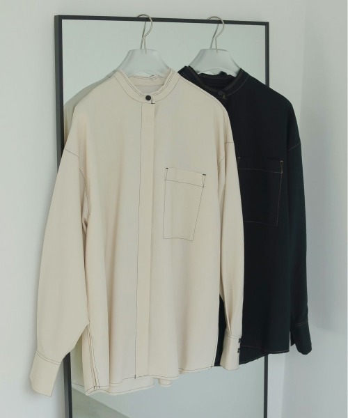 シャツ/ブラウス(半袖/袖なし) TODAYFUL - louren puffsleeve stand collar shirt セール】【LURAKU】Half Sleeve Regular Collar Shirt - ルーズ