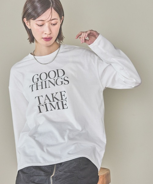 LAKOLE（ラコレ）の「シンプルロゴ長袖T / 322851（Tシャツ/カットソー・レディース・ミント/チャコールグレー/アイボリー・FREE）」の8枚目の写真