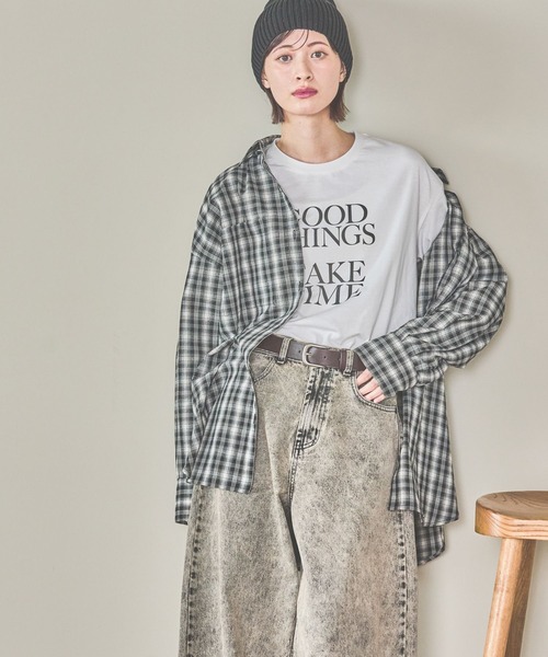 LAKOLE（ラコレ）の「シンプルロゴ長袖T / 322851（Tシャツ/カットソー・レディース・ミント/チャコールグレー/アイボリー・FREE）」の11枚目の写真