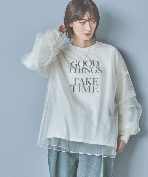 LAKOLE（ラコレ）の「シンプルロゴ長袖T / 322851（Tシャツ/カットソー・レディース・ミント/チャコールグレー/アイボリー・FREE）」の16枚目の写真