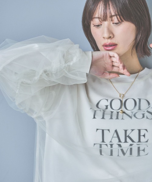 LAKOLE（ラコレ）の「シンプルロゴ長袖T / 322851（Tシャツ/カットソー・レディース・ミント/チャコールグレー/アイボリー・FREE）」の17枚目の写真