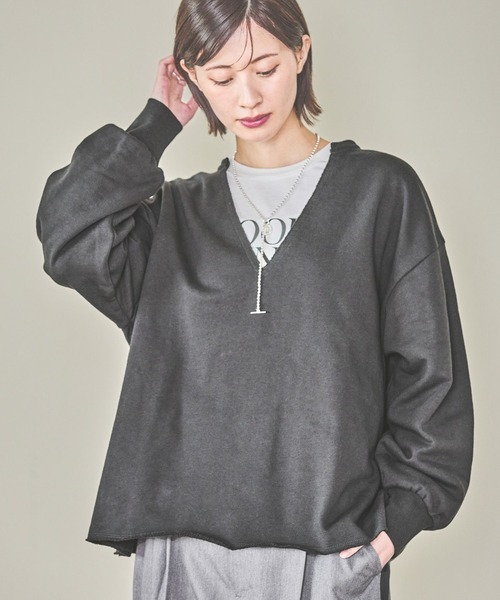 LAKOLE（ラコレ）の「シンプルロゴ長袖T / 322851（Tシャツ/カットソー・レディース・ミント/チャコールグレー/アイボリー・FREE）」の21枚目の写真