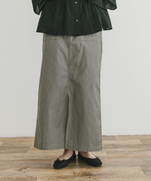 ITEMS URBANRESEARCH(アイテムズ アーバンリサーチ)の「コットンストレッチスカート(スカート・レディース・グレー/カーキ/ベージュ・FREE)」の16枚目の写真
