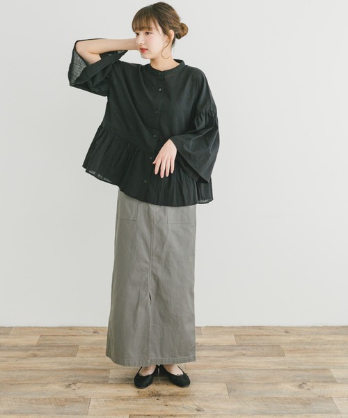 ITEMS URBANRESEARCH(アイテムズ アーバンリサーチ)の「コットンストレッチスカート(スカート・レディース・グレー/カーキ/ベージュ・FREE)」の19枚目の写真