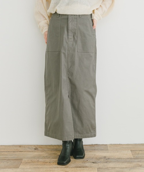 ITEMS URBANRESEARCH(アイテムズ アーバンリサーチ)の「コットンストレッチスカート(スカート・レディース・グレー/カーキ/ベージュ・FREE)」の20枚目の写真