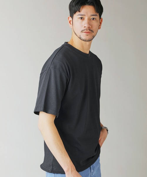 LIL VENDARS(リルヴェンダース)の「Buyer's Select/【接触冷感・吸水速乾・UVカット】ドローストリング半袖Tシャツ(Tシャツ/カットソー・メンズ・グレイッシュベージュ/オフホワイト/グレー/スミクロ/サックスブルー系・M/L/LL)」の10枚目の写真