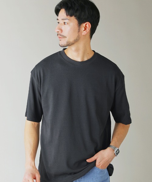 LIL VENDARS(リルヴェンダース)の「Buyer's Select/【接触冷感・吸水速乾・UVカット】ドローストリング半袖Tシャツ(Tシャツ/カットソー・メンズ・グレイッシュベージュ/オフホワイト/グレー/スミクロ/サックスブルー系・M/L/LL)」の11枚目の写真