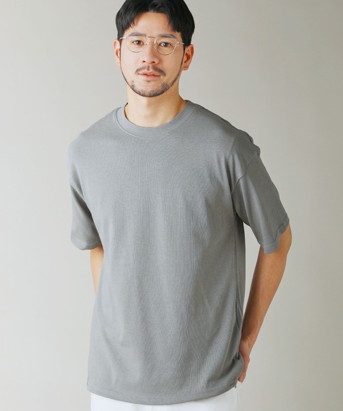LIL VENDARS(リルヴェンダース)の「Buyer's Select/【接触冷感・吸水速乾・UVカット】ドローストリング半袖Tシャツ(Tシャツ/カットソー・メンズ・グレイッシュベージュ/オフホワイト/グレー/スミクロ/サックスブルー系・M/L/LL)」の15枚目の写真