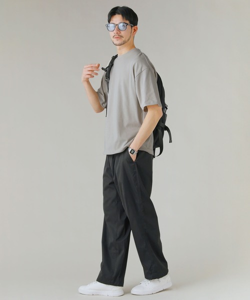 LIL VENDARS(リルヴェンダース)の「Buyer's Select/【接触冷感・吸水速乾・UVカット】ドローストリング半袖Tシャツ(Tシャツ/カットソー・メンズ・グレイッシュベージュ/オフホワイト/グレー/スミクロ/サックスブルー系・M/L/LL)」の20枚目の写真