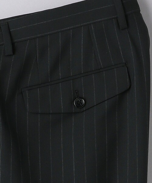 District（ディストリクト）の「＜District＞ トロピカル ストライプ ２プリーツ ワイドスラックス（スラックス・メンズ・ブラック・44/46/48/50）」の11枚目の写真