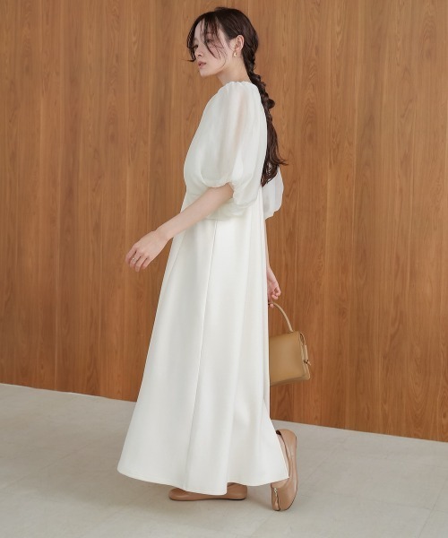 Bab(バブ)の「【S・Mサイズ展開】袖ボリュームポンチワンピース(ワンピース・レディース・アイボリー/ブラック・S/M)」の9枚目の写真
