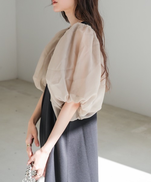 Bab(バブ)の「【S・Mサイズ展開】袖ボリュームポンチワンピース(ワンピース・レディース・アイボリー/ブラック・S/M)」の18枚目の写真