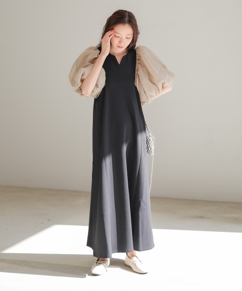 Bab(バブ)の「【S・Mサイズ展開】袖ボリュームポンチワンピース(ワンピース・レディース・アイボリー/ブラック・S/M)」の21枚目の写真