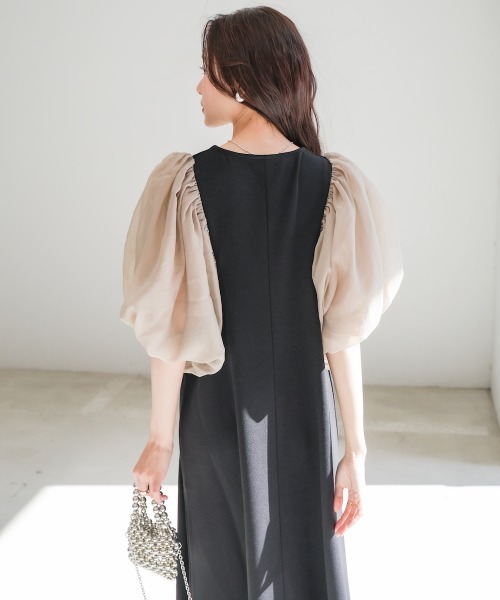 Bab(バブ)の「【S・Mサイズ展開】袖ボリュームポンチワンピース(ワンピース・レディース・アイボリー/ブラック・S/M)」の22枚目の写真